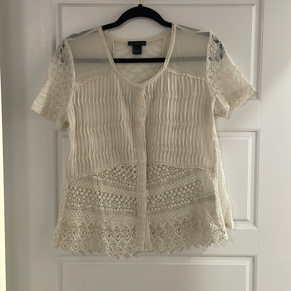 Let Me Be for Anthropologie lace blouse